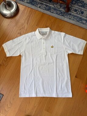 Augusta national golf shop The Masters white golf polo shirt size medium